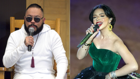 Izquierda: A.B. Quintanilla reúne a Pee Wee y los originales Kumbia Kings en el reencuentro de Kumbia All Starz., 2015 Derecha:Ángela Aguilar lleva su espectáculo "Jaripeo Sin Fronteras" a la Plaza de Toros México, 2023.