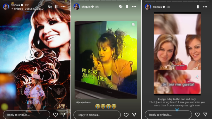 Chiquis Rivera le hace un emotivo tributo a Jenni Rivera en sus stories de Instagram.