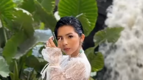 Ángela Aguilar comparte en sus historias de Instagram un video de una cuenta de fans sobre su boda con Christian Nodal