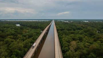 Una vista de la Interestatal 10 en Baton Rouge, Louisiana.