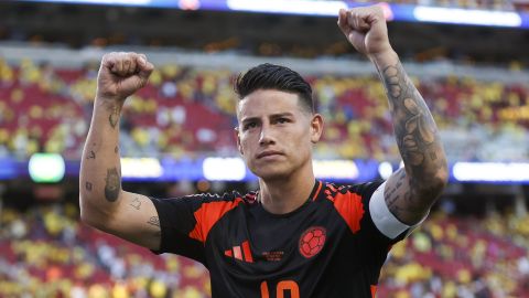 Santa Clara (United States), 02/07/2024.- Colombia midfielder James Rodriguez walks off the field at the end of the CONMEBOL Copa America 2024 group D soccer match between Brazil and Colombia, in Santa Clara, California, USA, 02 July 2024. (Brasil) EFE/EPA/JOHN G. MABANGLO