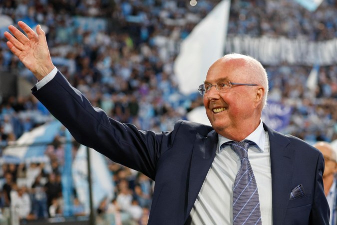 El sueco Sven Goran Eriksson durante un homenaje que le rindieron en la Lazio durante el pasado mes de mayo poco después de que se conociera su diagnóstico.