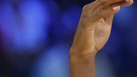 Paris (France), 10/08/2024.- Guerschon Yabusele of France gestures during the Men Gold Medal game France vs USA of the Basketball competitions in the Paris 2024 Olympic Games, at the South Paris Arena in Paris, France, 10 August 2024. (Baloncesto, Francia) EFE/EPA/CAROLINE BREHMAN