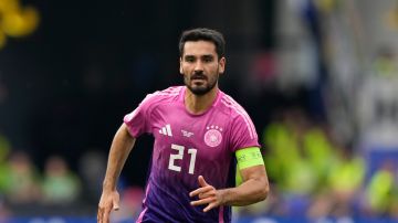 Germany's Ilkay Gundogan in action during a Group A match between Germany and Hungary at the Euro 2024 soccer tournament in Stuttgart, Germany, Wednesday, June 19, 2024. (AP Photo/Antonio Calanni)