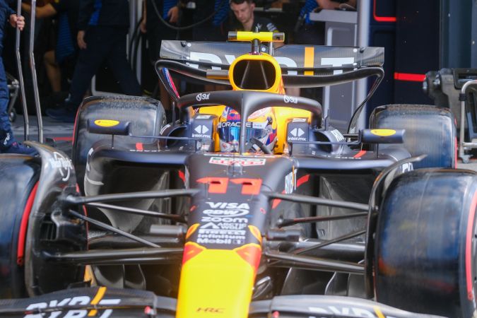 El piloto mexicano de la escudería Red Bull, Sergio "Checo" Pérez, durante el fin de semana del Gran Premio de los Países Bajos.