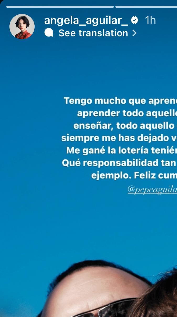 Ángela Aguilar envía un mensaje de cumpleaños a su padre, Pepe Aguilar, por Instagram