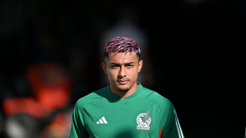 Arlington, Texas 7 de julio de 2023. Julián Araujo de la selección nacional de México, durante el entrenamiento previo a los cuartos de final de la copa oro 2023, realizado en el estadio Cotton Bowl Foto: Imago7/ Etzel Espinosa