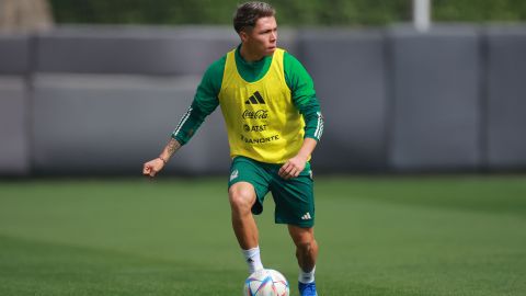 Ciudad de México, 13 de diciembre de 2023. Rodrigo Huescas, durante el entrenamiento de la Selección Nacional de México previo al partido contra la selección de Colombia, dentro del Mextour 2023, realizado en las instalaciones del Centro de Alto Rendimiento de la FMF. Foto: Imago7/ Eloisa Sánchez