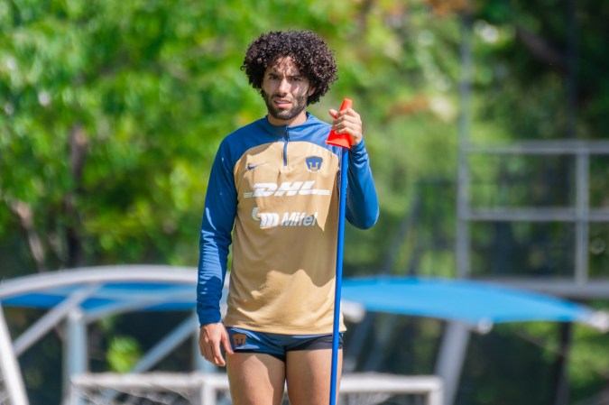 Ciudad de México, 10 de abril de 2024. , durante un entrenamiento de los Pumas de la UNAM previo al partido de la jornada 16 del torneo Clausura 2024 de la Liga BBVA MX frente a las Águilas del América, celebrado en La Cantera. Foto: Imago7 / Diego Padilla