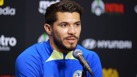 Carson, California, Estados Unidos, 30 de junio de 2024. Henry Martín, durante una conferencia de prensa de las Águilas del América previo al partido por la Supercopa 2024 de la Liga BBVA MX, celebrado en el Dignity Health Sports Park. Foto: Imago7/ Eloisa Sánchez