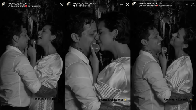 Ángela Aguilar celebra su primer mes de boda con Nodal