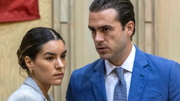 Pablo Lyle y su esposa Ana Araujo durante el juicio donde fue declarado culpable de homicidio