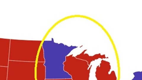 Hay estados que a veces ganan demócratas y a veces republicanos.