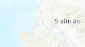 El mapa muestra el epicentro del terremoto de 5.1. magnitud ocurrido a una 15 millas al suroeste de Lamont en California.