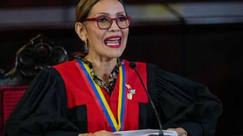 La presidenta del Supremo de Venezuela, la chavista Caryslia Rodríguez, quien lideró el peritaje judicial del resultado.