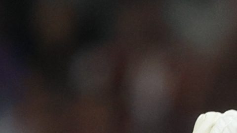 MADRID, 29/09/2024.- El portero del Real Madrid Thibaut Courtois retira un objeto lanzado desde la grada, durante el partido de la LaLiga EA Sports que Atlético de Madrid y Real Madrid disputan este domingo en el estadio Civitas Metropolitano. EFE/Ballesteros