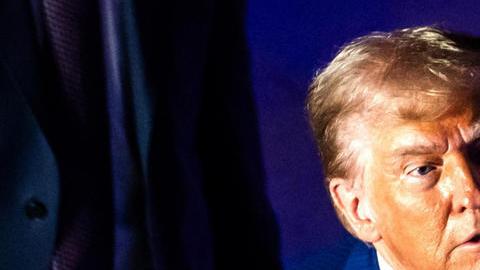 El expresidente Donald Trump y la vicepresidenta Kamala Harris.
