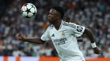 El brasileño Vinícius Júnior durante el encuentro de la Champions League entre el Real Madrid y Stuttgart en el Santiago Bernabéu.