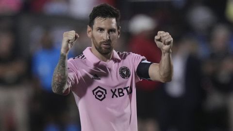 Lionel Messi celebra un gol con el Inter Miami.