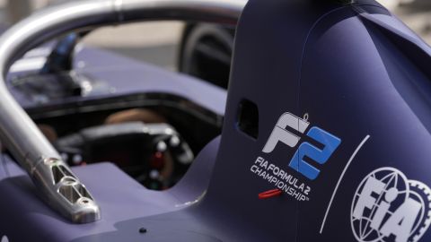 A detail of of the cockpit during the unveiling of the next generation FIA Formula 2 car, at the Monza racetrack, in Monza, Italy , Thursday, Aug. 31, 2023. The Formula one race will be held on Sunday. (AP Photo/Luca Bruno)