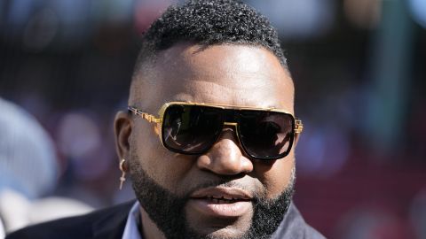 Former Boston Red Sox David Ortiz before a baseball game against the Washington Nationals, Saturday, May 11, 2024, in Boston. (AP Photo/Michael Dwyer)