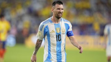 Messi con la selección de Argentina.