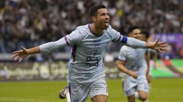 Cristiano Ronaldo celebra un gol con su club Al Nassr.