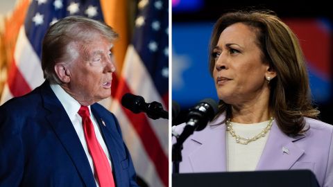 El expresidente Trump y la vicepresidenta Harris en eventos electorales en Nevada.