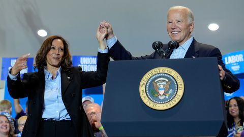 La vicepresidenta Kamala Harris y el presidente Joe Biden.