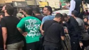 Zona bombardeada en la capital libanesa.