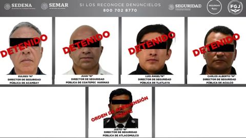 Comandantes detenidos en México