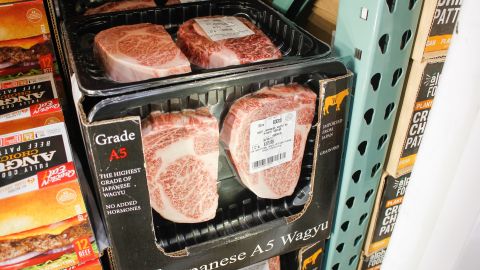 Corte de carne wagyu japonés de Costco