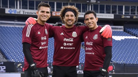 a 29 de Junio de 2021. Sebastian Jurado, Guillermo Ochoa y Luis Malagón, durante el entrenamiento de la Selección Nacional de México en el estadio Nissan, previo al partido de preparación frente a la Selección de Panamá. Foto:Imago7/Rafael Vadillo