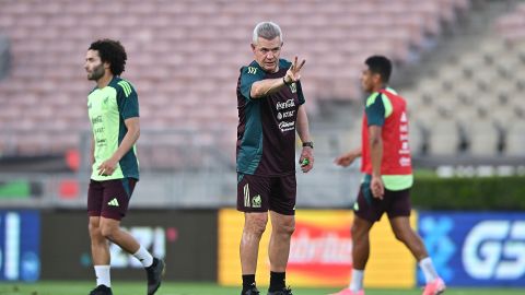 Pasadena, California, Estados Unidos, 6 de septiembre de 2024. Javier Aguirre, director técnico durante el entrenamiento de la selección nacional de México previo al partido de preparación frente a la selección de Nueva Zelanda, realizado en el estadio Rose Bowl Foto: Imago7/ Etzel Espinosa