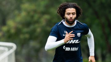 Ciudad de México, 27 de septiembre de 2024. César Huerta, durante un entrenamiento de los Pumas de la UNAM previo al partido de la jornada 10 del torneo Apertura de la Liga BBVA MX, en contra de las Águilas del América, celebrado en Cantera. Foto: Imago7/ Diego Padilla