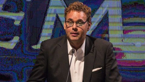 David Faitelson, durante la ceremonia de Investidura 2019 del Salón de la Fama del Futbol Nacional e Internacional, celebrado en el Auditorio Gota de Plata. Foto: Imago7/Ulises Naranjo