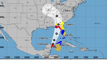 El cono presenta la posible trayectoria de Helene pero no su intensidad.