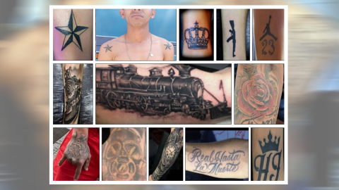 Tatuajes y símbolos de miembros del Tren de Aragua.