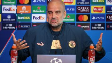 Manchester (United Kingdom), 17/09/2024.- Manchester City manager Pep Guardiola attends a press conference in Manchester, Britain, 17 September 2024. Manchester City will face Inter Milan in the league phase of the UEFA Champions League on 18 September 2024. (Liga de Campeones, Reino Unido) EFE/EPA/ADAM VAUGHAN