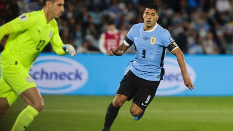 El delantero Luis Suárez en el que fue su último partido con la Selección de Uruguay.