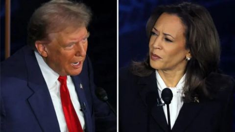 Donald Trump y Kamala Harris se vieron cara a cara por primera vez.