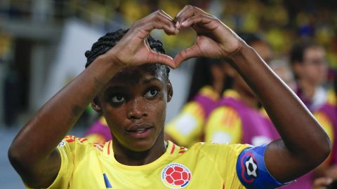 AMDEP6965. CALI (COLOMBIA), 11/09/2024.- Linda Caicedo de Colombia celebra un gol este miércoles, en un partido de los octavos de final de la Copa Mundial Femenina sub-20 entre las selecciones de Colombia y Corea del Sur en el estadio Pascual Guerrero en Cali (Colombia). EFE/ Ernesto Guzmán Jr.AMDEP6965. CALI (COLOMBIA), 11/09/2024.- Linda Caicedo de Colombia celebra un gol este miércoles, en un partido de los octavos de final de la Copa Mundial Femenina sub-20 entre las selecciones de Colombia y Corea del Sur en el estadio Pascual Guerrero en Cali (Colombia). EFE/ Ernesto Guzmán Jr.