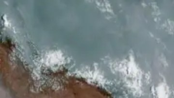 Imagen satelital muestra nubes sobre parte de Sudamérica el 12 de septiembre de 2024.