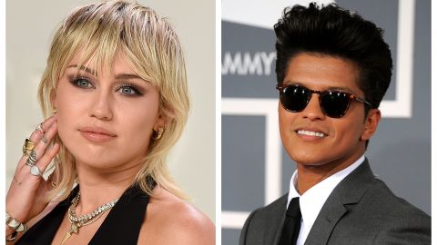 Miley Cyrus y Bruno Mars