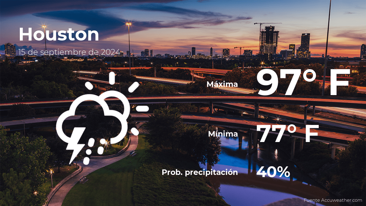 Pronóstico del clima en Houston para este domingo 15 de septiembre - La ...