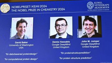 El Premio Nobel de Física 2024 es para David Baker, Demis Hassabis y John M. Jumper.
