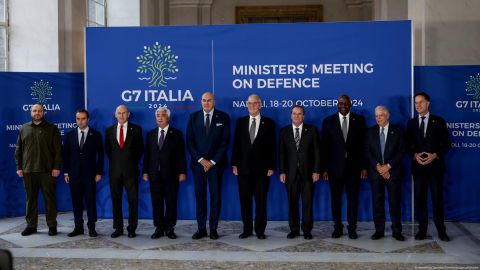 Los ministros de Defensa del G7.