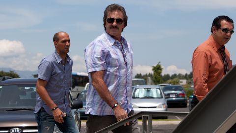 Argentine Ricardo La Volpe, center, enters the GOAL project, a sports complex under construction for the national soccer team, in San Jose, Costa Rica, Monday Aug. 23, 2010. La Volpe is in Costa Rica to finalize negotiations to become the next coach of Costa Rica's national soccer team. (AP Photo/Monica Quesada)