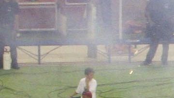 FILE - In this Oct. 2, 2005, file photo, performers are shown prior to the start of a regular season NFL game between the Arizona Cardinals and San Francisco 49ers at Azteca Stadium in Mexico City, Mexico. Eleven years after the network telecast an NFL game from Mexico City, it will do so again when the Raiders "host" the Texans on Monday night. (AP Photo/Marco Ugargte, File)