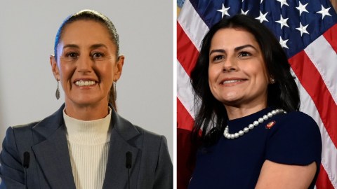 La presidenta de México, Claudia Sheinbaum, y la presidenta del CHC, Nanette Barragán.